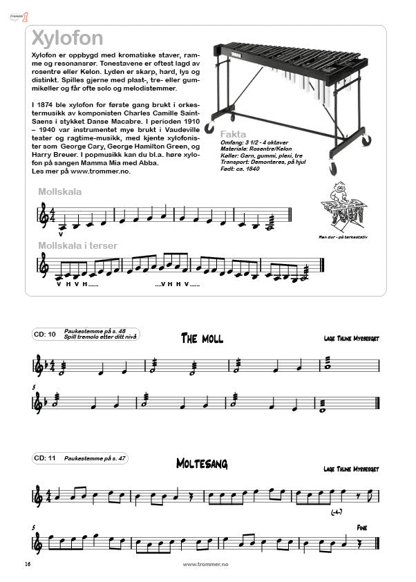 Tremolo 1 - presentasjon av ulike melodiske instrumenter og melodier som passer til disse