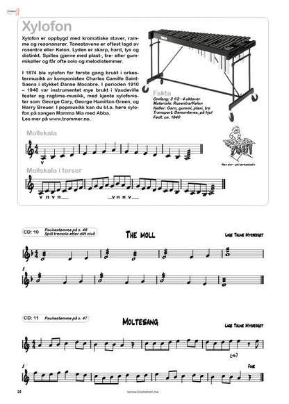 Tremolo 1 - presentasjon av ulike melodiske instrumenter og melodier som passer til disse