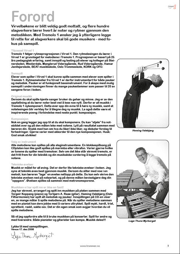 Tremolo 1 - grunntanker fra Lage og Heming Valebjørg