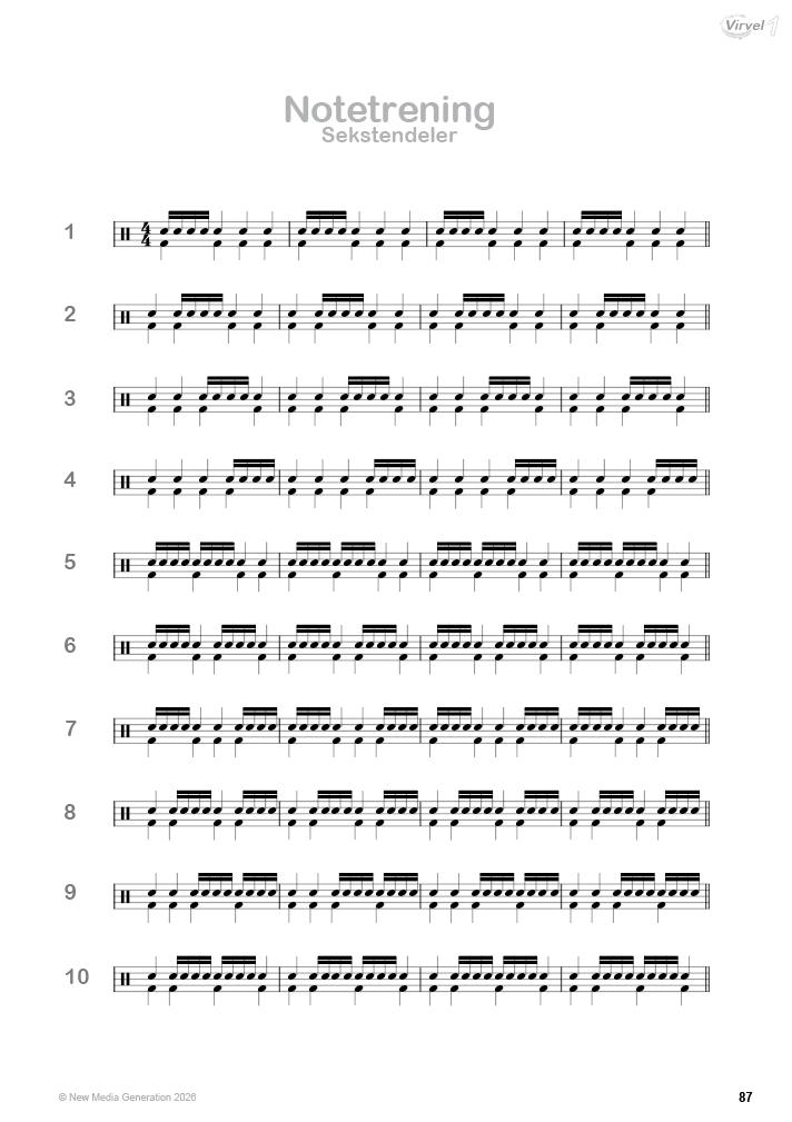 Virvel 1 trenerbok - figurtrening og rytmiske mønstre