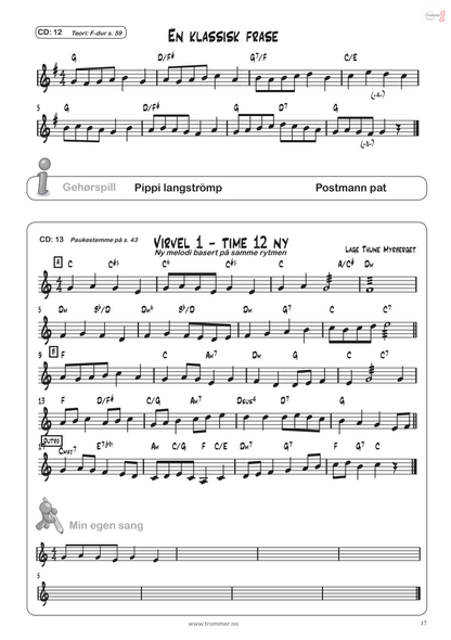 Tremolo 1 trenerbok - pedagogiske øvelser og noter.