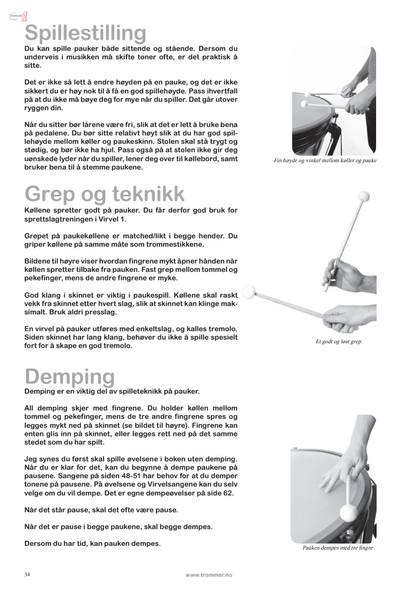 Tremolo 1 - grunnleggende pauketeknikker. 