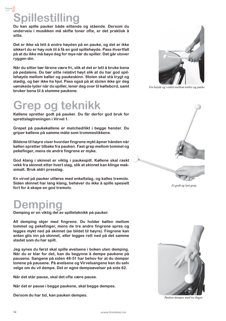 Tremolo 1 trenerbok - avanserte teknikker for pauker