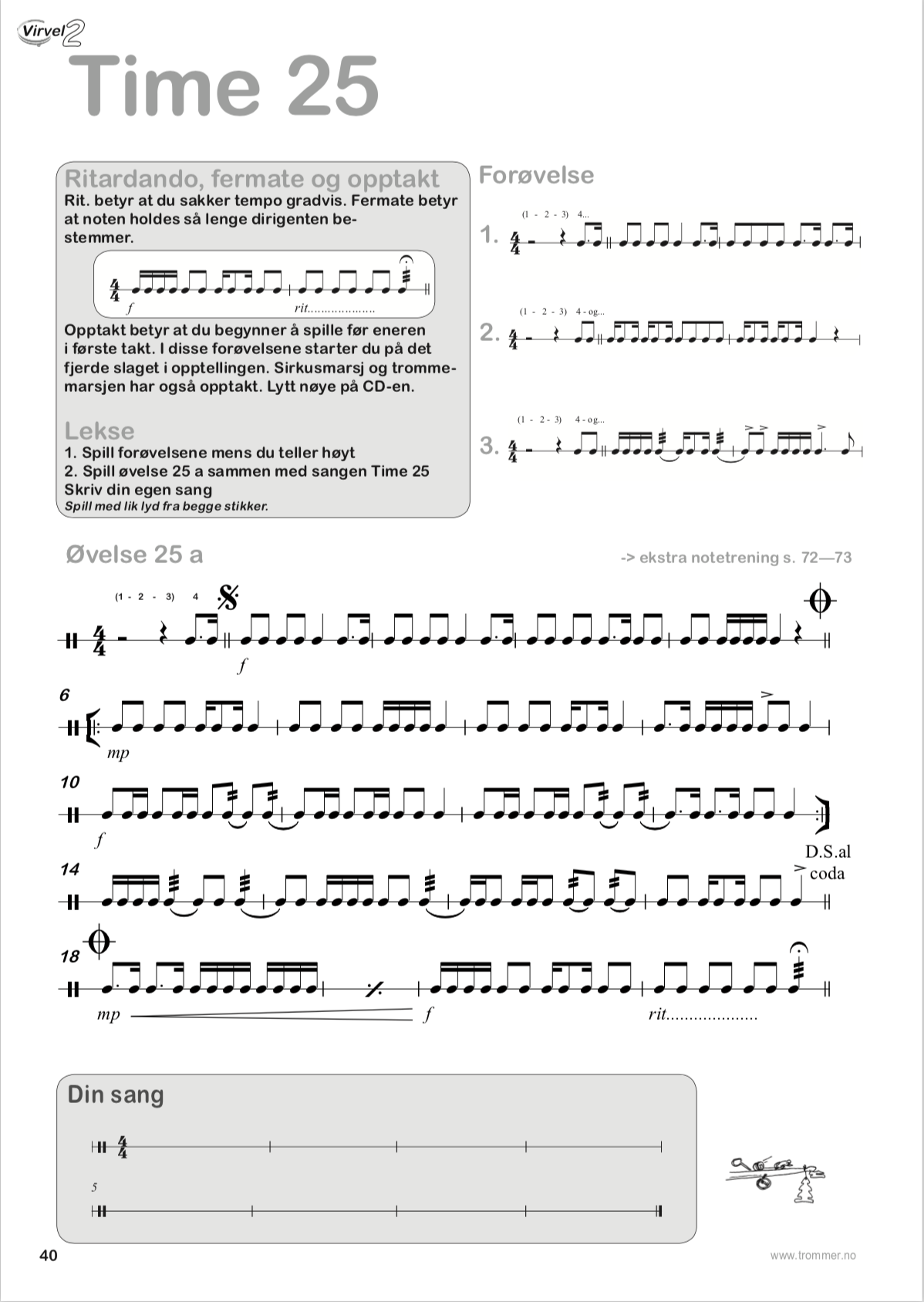 Virvel 2 elevbok time 25 - avanserte rytmer og samspill